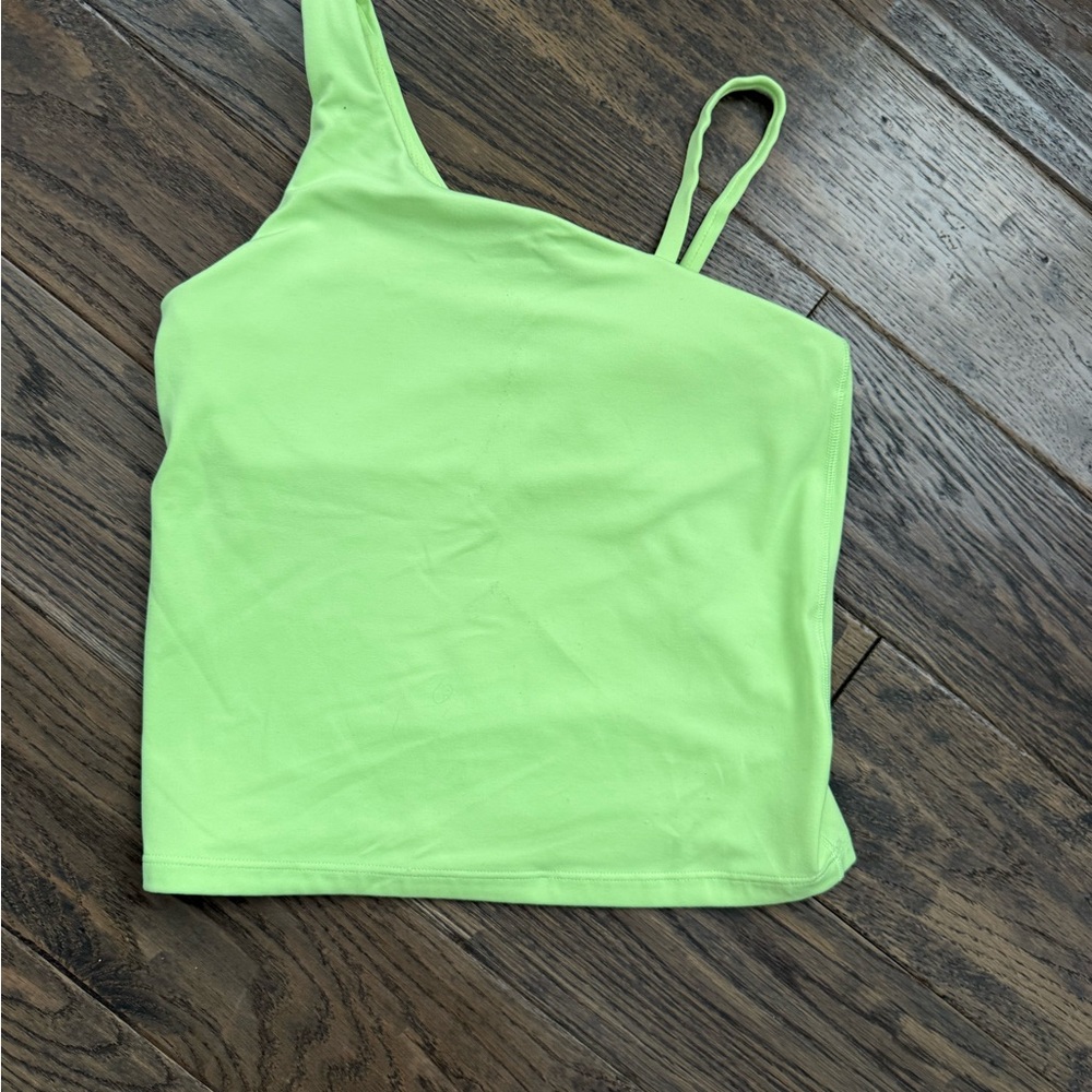 Athleta Girl size XL Lime Green Asymmetrical Top